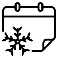 icono de línea de nieve vector