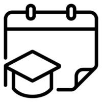 graduation cap line icon vector