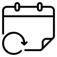 refresh line icon vector