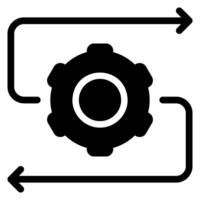 repeat glyph icon vector