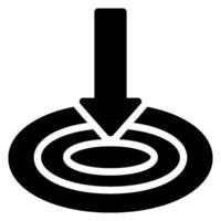 target glyph icon vector