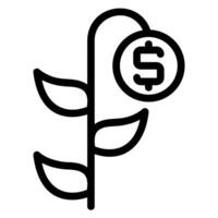 plant line icon vector