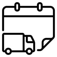 truck line icon vector