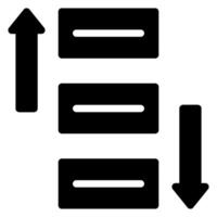 prioritize glyph icon vector