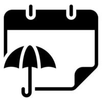 umbrella glyph icon vector