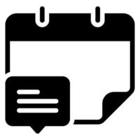 chat glyph icon vector