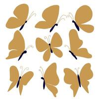 illustration of a set of golden baabkas of different shapes vector