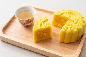 Chinese moon cake custard flavour photo