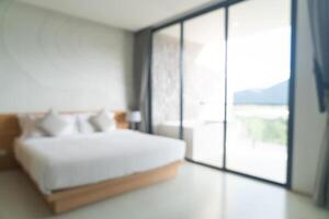 abstract blur bedroom interior for background photo