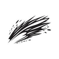 Brush strokes set of hand drawn. Isolated on white background. vector