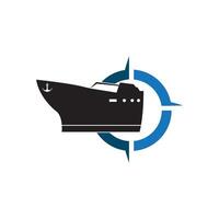 Ship logo template vector