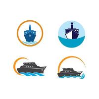 Ship logo template vector