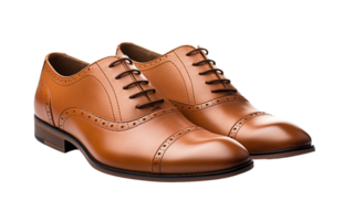 Brown Oxford Shoes On Transparent Background png