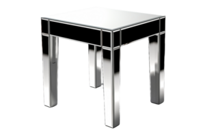 The Chic Mirrored Side Table On Transparent Background png