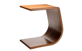 C-Shaped End Table Design On Transparent Background png