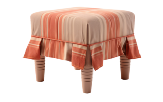 The Artistry of the Upholstered Side Table On Transparent Background png