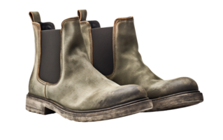 Distressed Finish Chelsea Boots On Transparent Background png