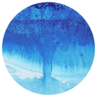 abstract blauw waterverf cirkels en rondes clip art . png