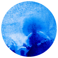 abstrakt Blau Aquarell Kreise und Runden Clip Art . png