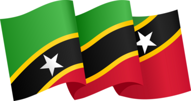 Saint Kitts and Nevis flag wave png