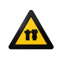 Warning Sign 3D render png