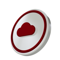Cloud icon with red material png