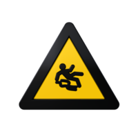 Warning Sign 3D render png