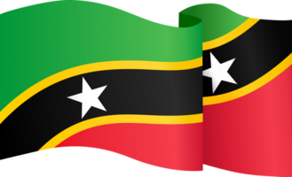 santo kitts e nevis bandiera onda png