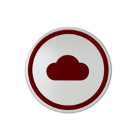 Cloud icon with red material png
