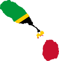 Saint Kitts and Nevis map flag png