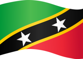 Saint Kitts and Nevis flag wave png