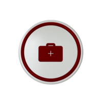 Life icon with red material png