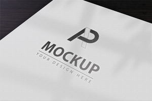 logo maquette sur blanc papier psd