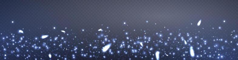 Blue glittering dots, particles, stars magic sparks. Glow flare light effect. Blue luminous points. vector