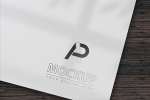 logo maquette sur blanc papier psd