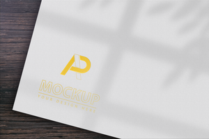 logo maquette sur blanc papier psd