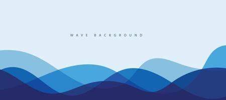 Abstractt transparent blue wave presentation background vector