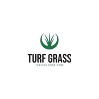 Turf grass logo design illustration idea vector