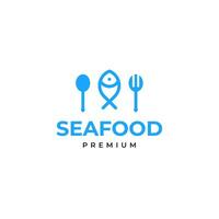 Seafood restaurant logo design illustration idea vector