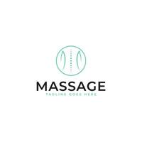 Massage therapy logo design illustration idea vector