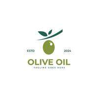 Olive oil logo design illustration idea vector