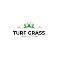 Turf grass logo design illustration idea vector