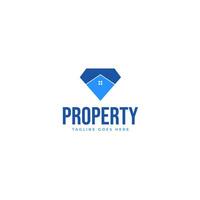 Diamond real estate logo design illustration idea vector