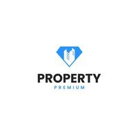 Diamond real estate logo design illustration idea vector