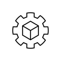 Product development icon. Simple outline style. New product design, package, data, idea, technology concept. Thin line symbol. isolated. vector