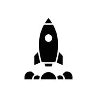 Product release icon. Simple solid style. Launch, rocket, begin, campaign, new, startup, start, fast, project, business concept. Black silhouette, glyph symbol. isolated. vector