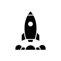 Product release icon. Simple solid style. Launch, rocket, begin, campaign, new, startup, start, fast, project, business concept. Black silhouette, glyph symbol. isolated. vector