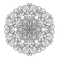 mandala para adulto colorante página vector