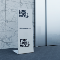 Ad stand mockup design psd