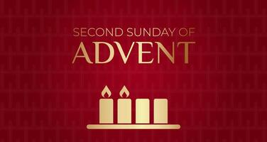 Second Sunday of Advent Background Illustration Design vector